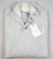 Maglione lupetto con bottoni cavalieri milano misto cashmere