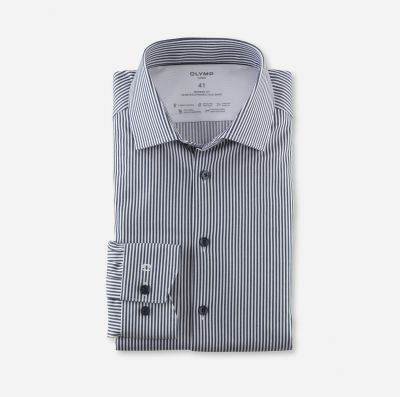 Camicia olymp a righe blu dynamic flex modern fit 