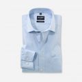 Olymp checked shirt light blue modern fit pure cotton