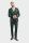 Green plaid cavani dress in tweed with waistcoat