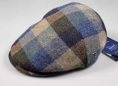 Panizza peaked beanie in patterned donegal wool tweed