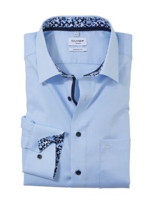 Light blue olymp modern fit oxford cotton shirt