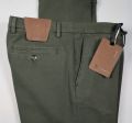 Green bsettecento trousers in slim-fit textured stretch cotton