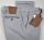 Light grey trousers bsettecento in slim-fit stretch satin cotton
