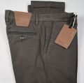 Pantalone marrone bsettecento in cotone raso stretch slim fit