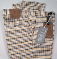 Checkered trousers bsettecento stretch cotton slim fit 