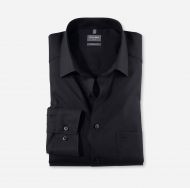 Camicia nera comfort fit olymp luxor puro cotone facile stiro