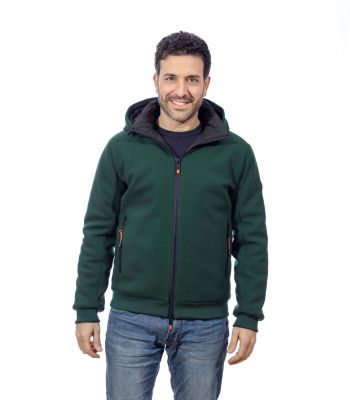 Adimari green jacket with hood 