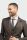 Brown plaid cavani tweed suit with waistcoat