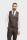 Abito cavani marrone a quadri in tweed con panciotto