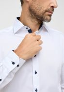 White ingram modern fit shirt in certified no-iron cotton 