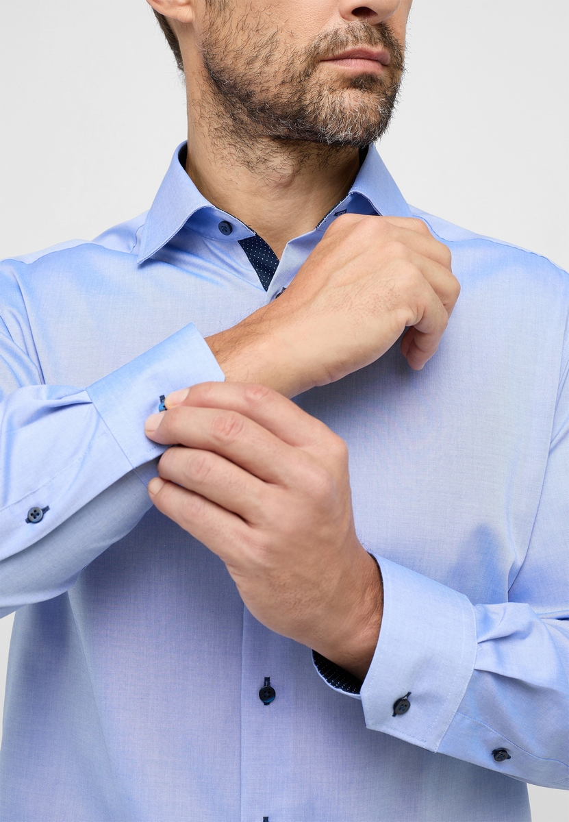 Men's Light Blue Shirt Eterna Modern Fit – Sale Certified Easy Ironing  Cotton
