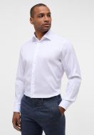 Eterna white shirt modern fit performance fabric