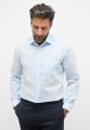 Eterna light blue modern fit shirt in non-iron poplin