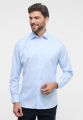 Light blue eterna modern fit shirt in non-iron cotton twill