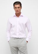 Eterna pink modern fit shirt in non-iron cotton twill