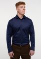 Dark blue eterna modern fit shirt in non-iron cotton twill