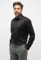 Camicia nera eterna modern fit in cotone twill no stiro