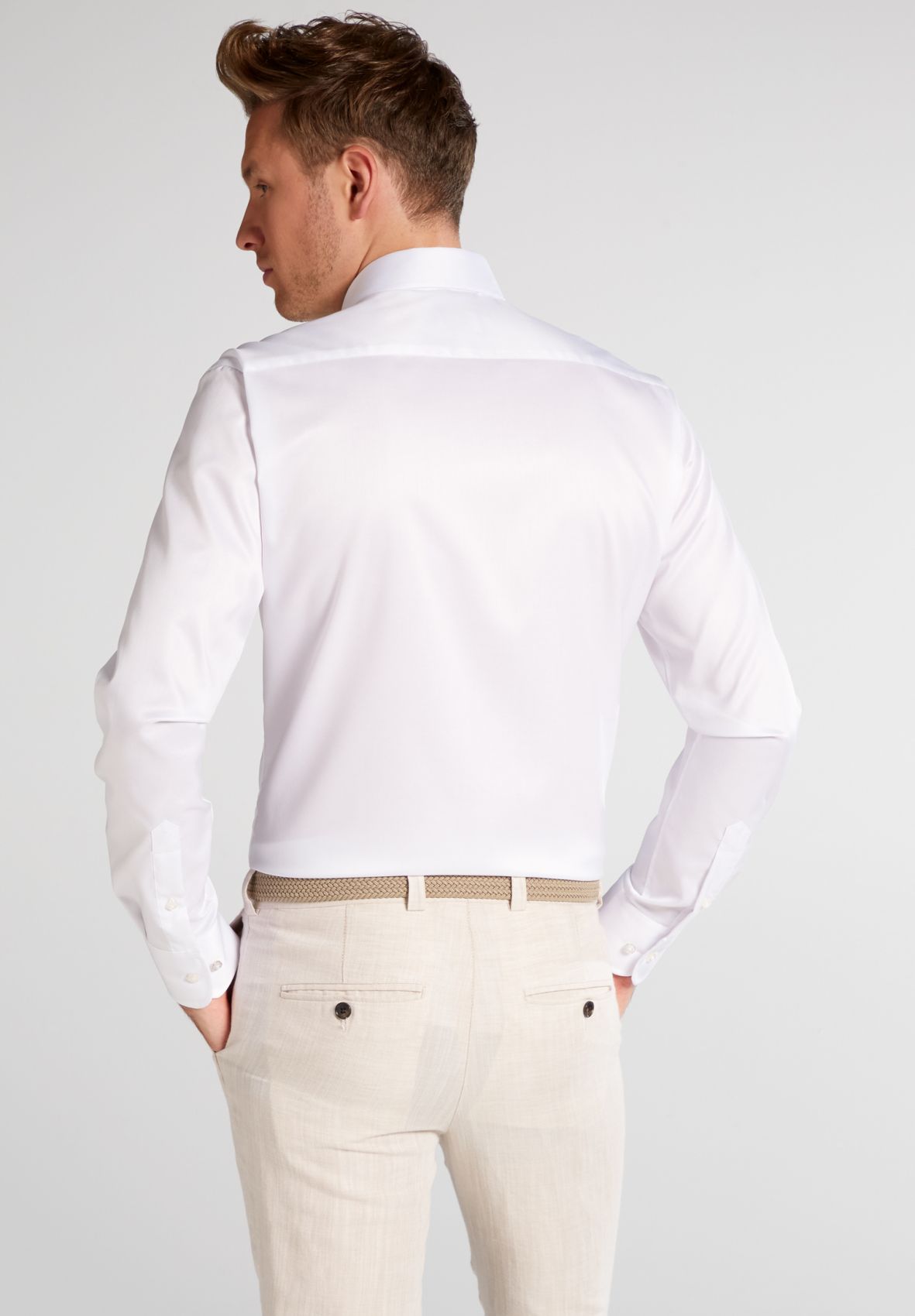Camicia Bianca Camicie Slim Fit No Stiro Camicia Uomo Bianca