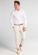 Eterna white slim-fit shirt in non-iron cotton twill