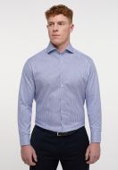 Royal blue striped shirt eterna modern fit french collar