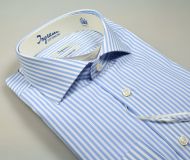 Camicia ingram no stiro a righe celeste slim fit