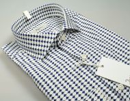 Ingram slim fit shirt with geometric pattern pure cotton