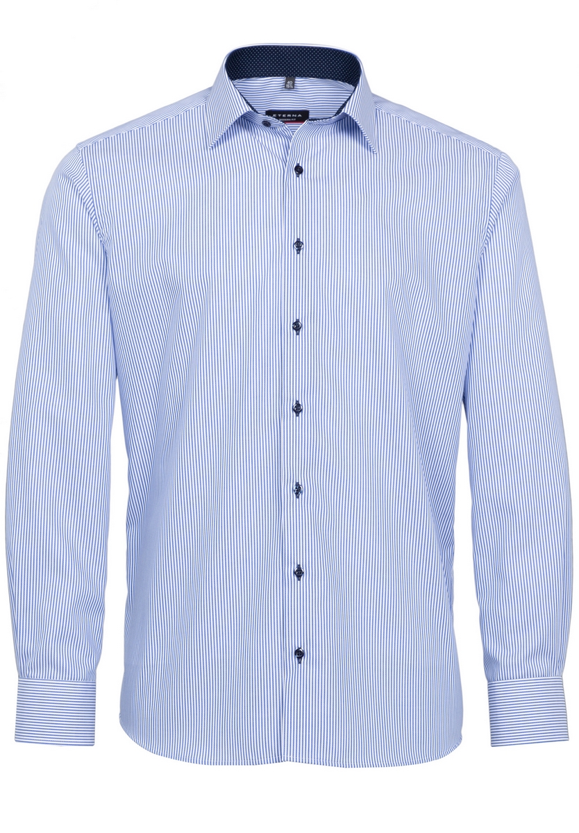 Camicia a righe a manica lunga da uomo grigia 20727 GRIGIO
