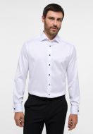 Eterna white modern fit elegant shirt with double cuffs 