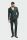Green double-breasted cavani suit with slim fit checks