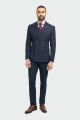Abito cavani doppiopetto blu a quadri slim fit