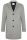 Light grey slim-fit digel coat in cashmere blend 