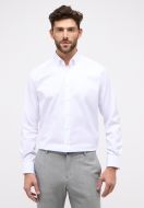 Eterna white shirt modern fit button-down collar