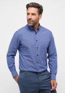 Modern fit royal blue checkered eterna shirt        