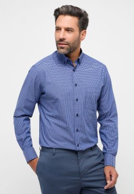 Camicia eterna a quadretti azzurro modern fit