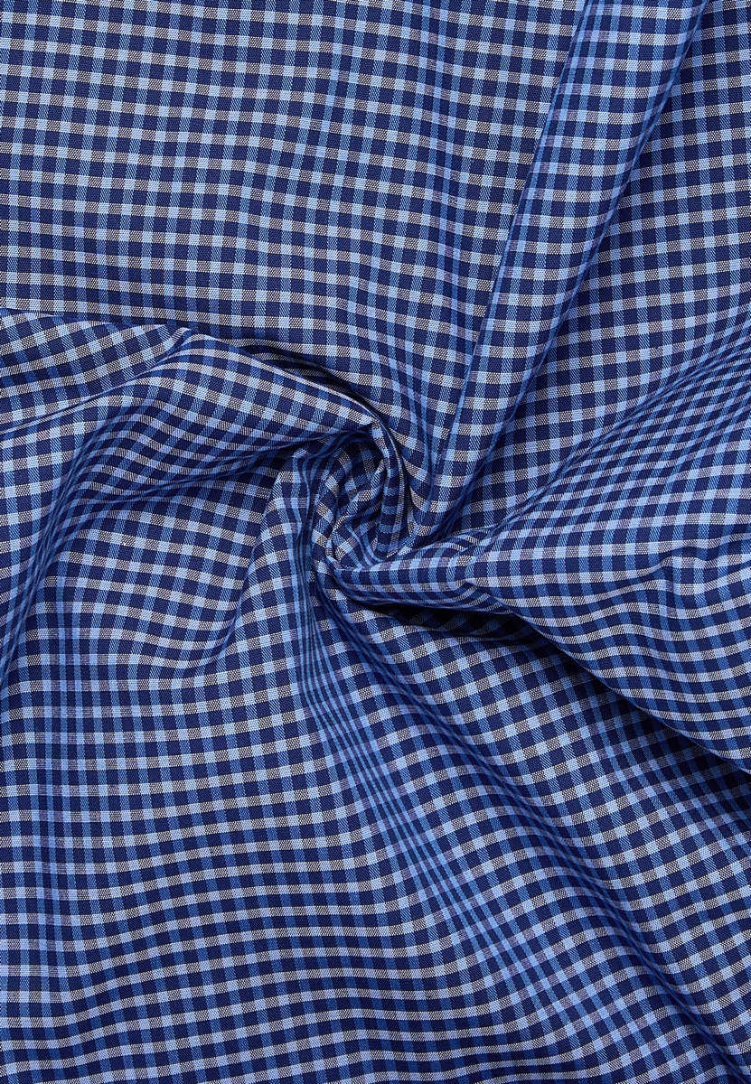 CASAMODA Camicia Uomo A Quadretti Azzurri, Comfort Fit, Puro Cotone, Taglia 52 - Perfetta Per Il Lavoro E Il Tempo Libero