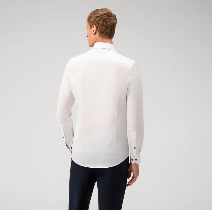 Olymp white slim men\'s -10% fit Sale Stretch shirt clothing Italian - Cotton