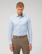 Olymp light blue level five slim fit stretch cotton shirt