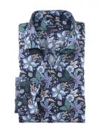 Olymp blue modern fit floral pattern shirt