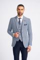 Giacca blazer cavani a quadretti blu stretch 