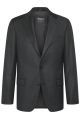 Dark grey digel drop four short dress in wool vitale barberis canonico