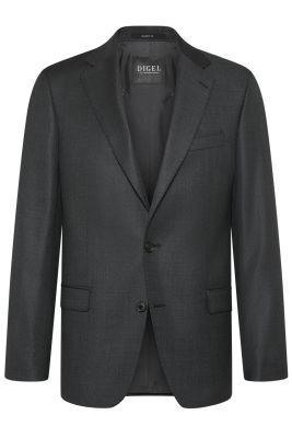 Dark grey digel drop four short dress in wool vitale barberis canonico