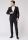 Black slim fit roy robson stretch wool dress