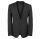 Black slim fit roy robson stretch wool dress