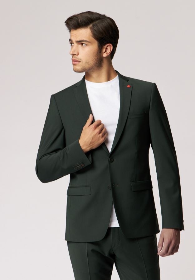 Verde Scuro Vestiti Uomo Slim Fit Abito Da Sposo Da Uomo Abito Da