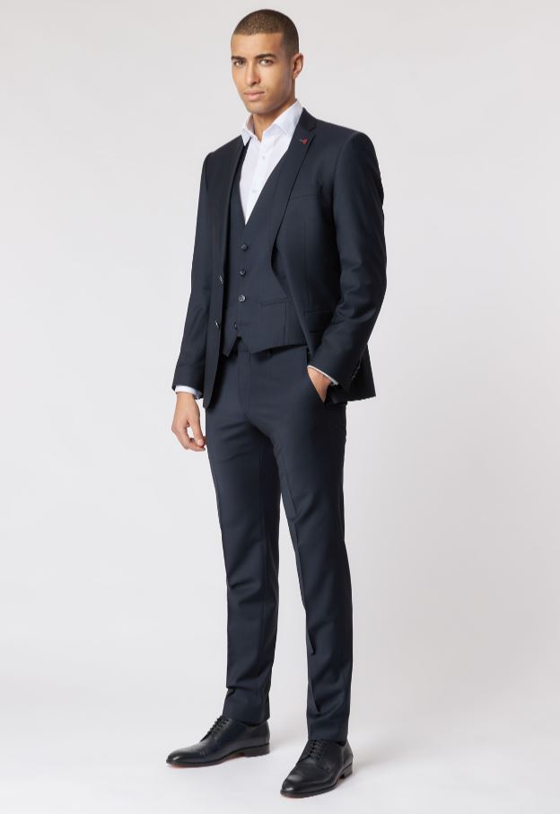 Abito elegante Blu con panciotto slim fit Negozio Online Roy