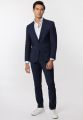 Abito blu roy robson slim fit in lana merlane operata