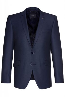 Abito blu medio drop quattro corto slim fit digel in lana reda super 110's 