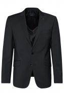 Digel drop four short slim fit black marzotto super 100's wool dress