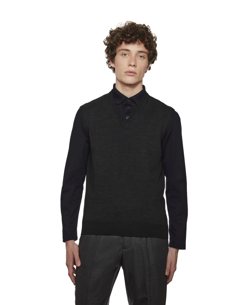 Gilet Uomo In Misto Lana Con Motivo A Treccia – Senza Maniche, Slim Fit, Morbido E Caldo Per Autunno/Inverno – Taglie Disponibili